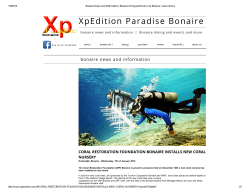 Xp Bonaire - Coral Restoration Foundation Bonaire