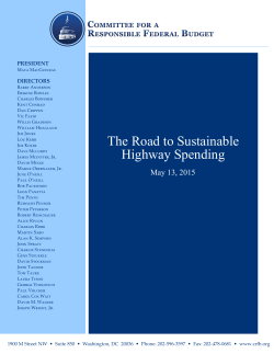 The Road to Sustainable Highway Spending