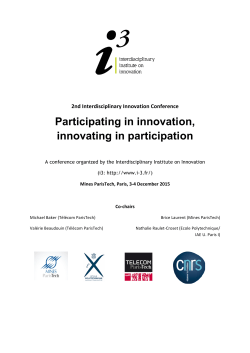 Participating in innovation, innovating in participation - CRG
