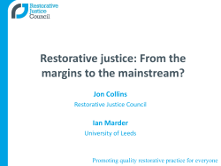 Restorative justice - Criminal Justice Alliance