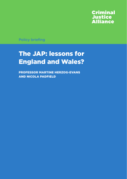 The JAP: lessons for England and Wales?