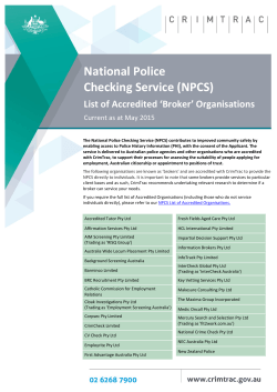NPCS List of Accredited