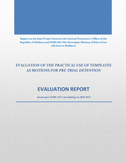 evaluation of the practical use of templates as motions for