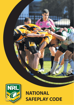 NRL National Safe Play Code