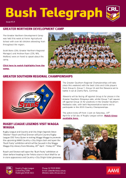 Issue #14 - Country Rugby League of New South Wales