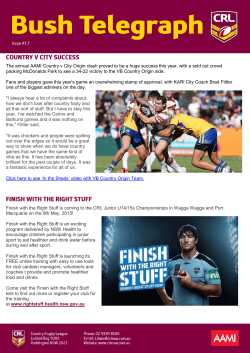 Issue #17 - Country Rugby League of New South Wales