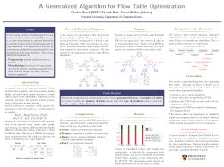 A Generalized Algorithm for Flow Table Optimization
