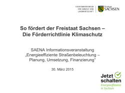 So fÃ¶rdert der Freistaat Sachsen â Die FÃ¶rderrichtlinie Klimaschutz