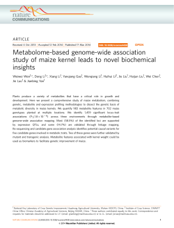 Metabolome-based genome-wide association study of maize kernel