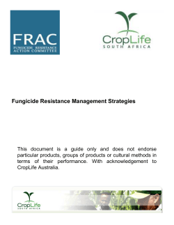 Fungicide Resistance Management Strategies