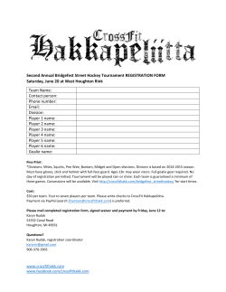 Registration Form - CrossFit Hakkapeliitta