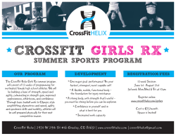 CrossFit Helix Girls Rx Summer Sports Program