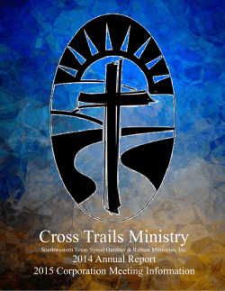 Cross Trails Ministry 2014 Annual Report.2