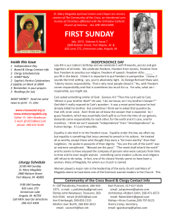First Sunday Monthly Bulletin