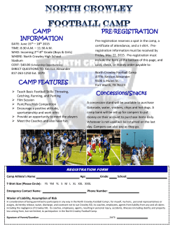 Panther Football - Crowley ISD Summer Programs