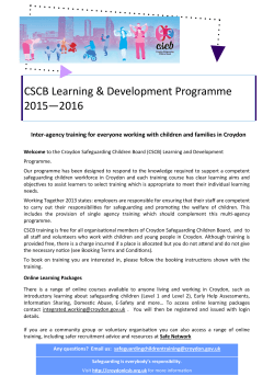 CSCB Learning and Development 2015 2016