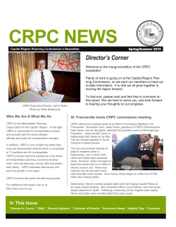 CRPC Newsletter Spring/Summer 2015