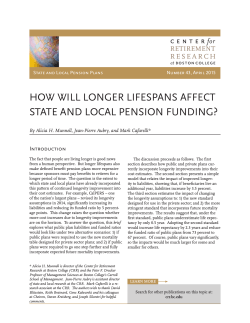 how will longer lifespans affect state and local pension funding?