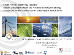 South Africa`s Electricity Security