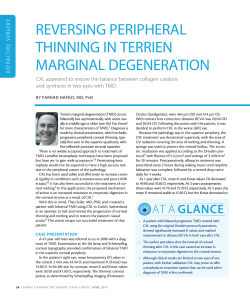 reversing peripheral thinning in terrien marginal degeneration