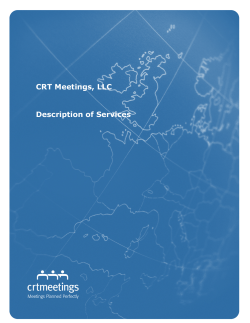 CRT Meetings, LLC Description of Services
