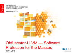 Obfuscator-LLVM â Software Protection for the