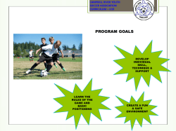PROGRAM GOALS - Campbell River Youth Soccer Association