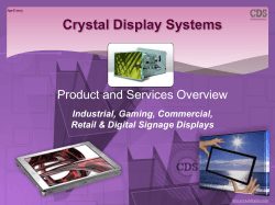 Panel PCs - Crystal Display Systems