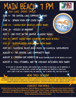 Print a 2015 Concerts in the Park Schedule