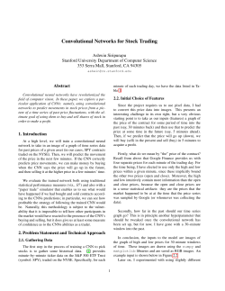 Convolutional Networks for Stock Trading