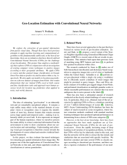 Geo-Location Estimation with Convolutional Neural Networks