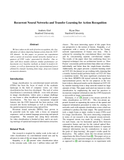 Recurrent Neural Networks and Transfer Learning for Action