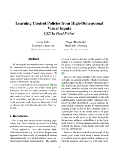 Learning Control Policies from High