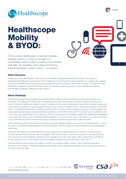 Healthscope Mobility & BYOD: