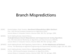 Branch Mispredictions - Department of Computer Science