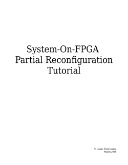 System-On-FPGA Partial Reconfiguration Tutorial