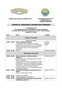 CHEMICAL WEAPONS CONVENTION SEMINAR
