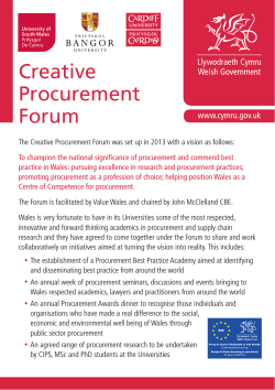 Creative Procurement Forum - Centre for Supply Chain Operations