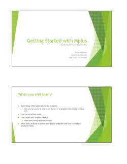 Getting Started with Mplus