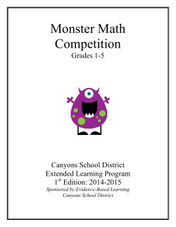 Monster Math Competition - SALTA