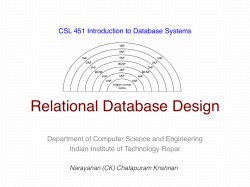 Relational Database Design - Department of Computer Science and