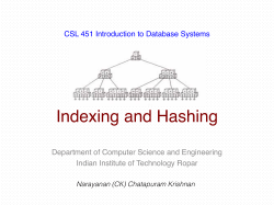 Indexing and Hashing - Department of Computer Science and