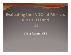 Evaluating the INDCs of Mexico, Russia, EU and US