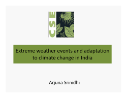 Extreme weather events and adaptation to climate change in India