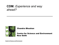 CDM: Experience and way ahead?