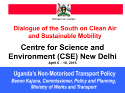 Kampala NMT Policy - Centre for Science and Environment