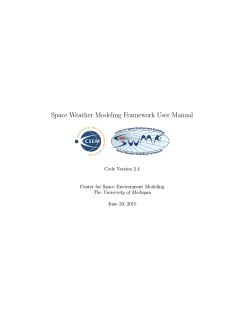Space Weather Modeling Framework User Manual