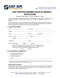 csep certified member leave of absence application