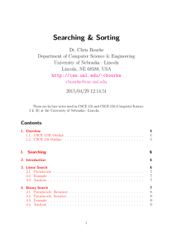 Searching & Sorting - Computer Science & Engineering