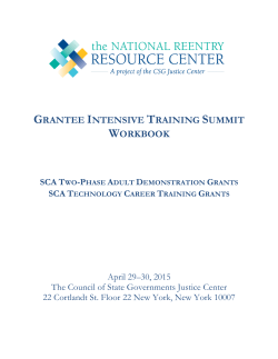grantee intensive training summit workbook sca two